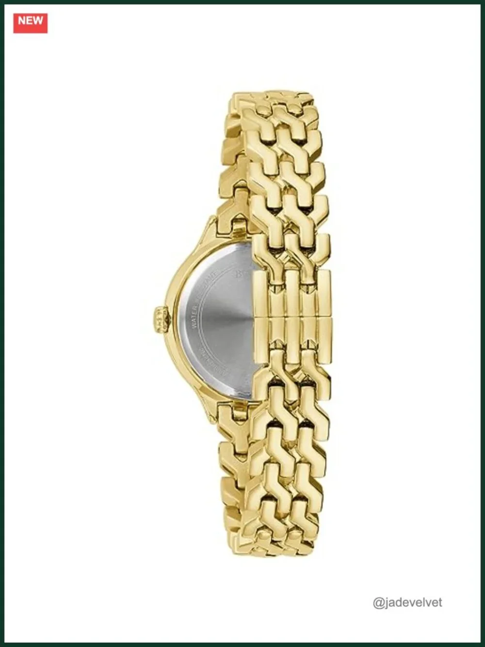Bulova Classic Crystal Gold Stainless Steel 3-Hand Quartz Watch
